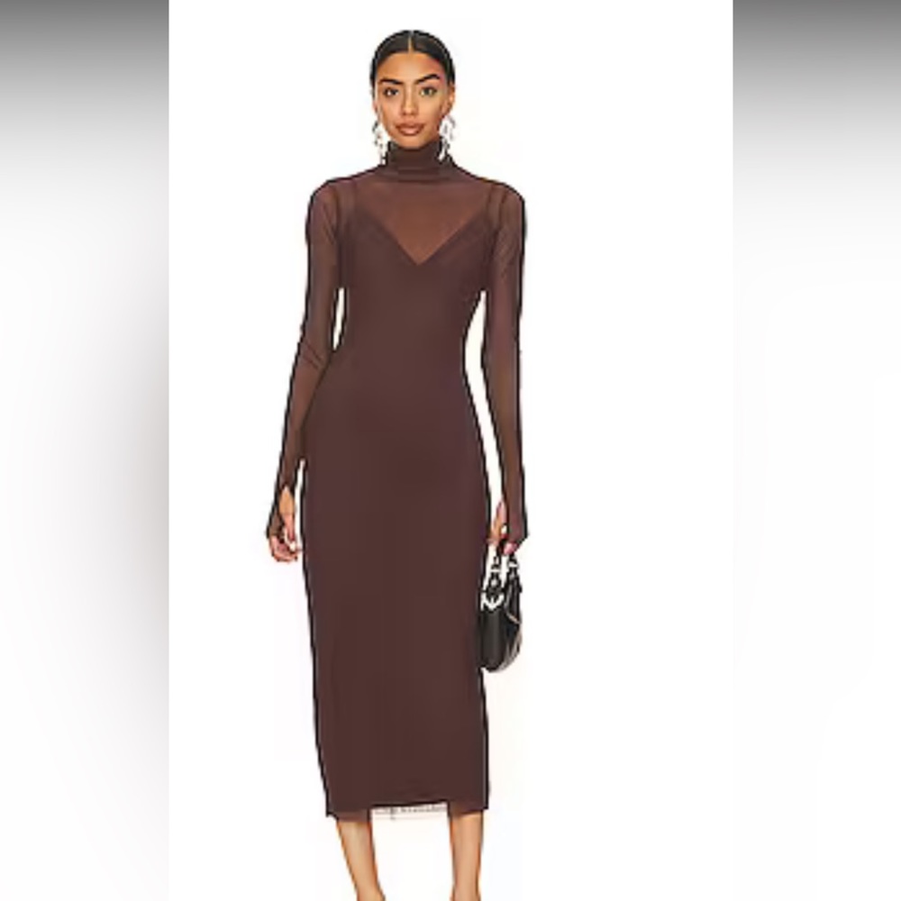 AFRM Revolve mesh dress with slip
